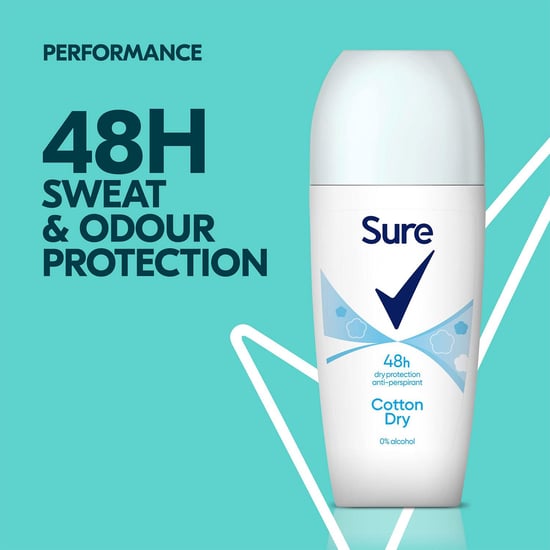 Sure Women Roll On Cotton Dry AntiPerspirant Deodorant 48Hrs Protection, 3x50ml