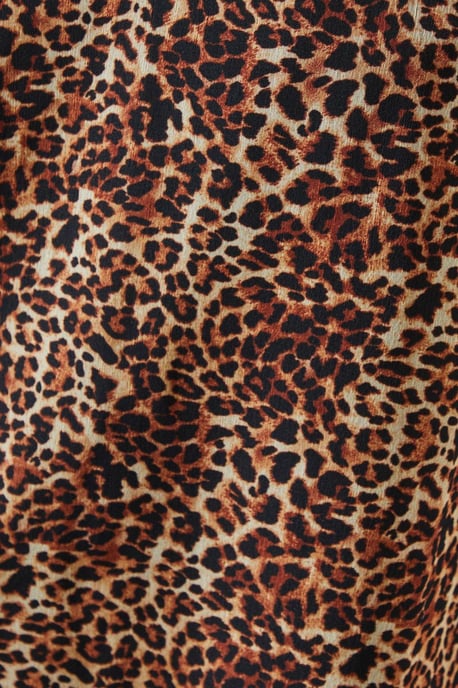 Leopard Flute Sleeve Top