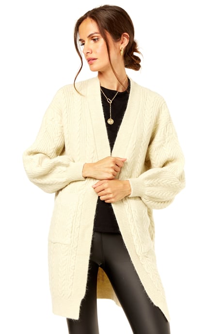 Edge 2 Edge Pocket Detailed Cable Cardi
