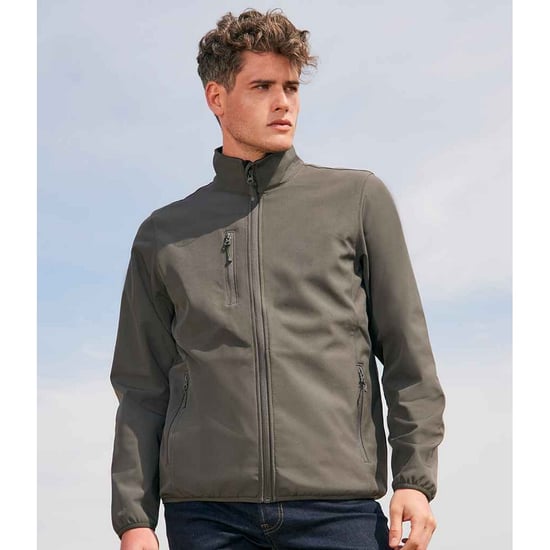 SOLS Mens Falcon Recycled Soft Shell Jacket (Charcoal)