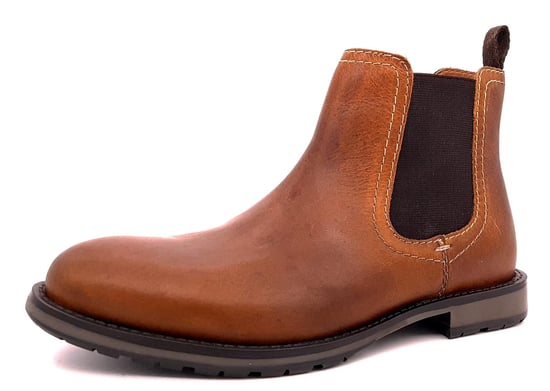 Oaktrak Oakham Leather Brown Boys Chelsea Boots
