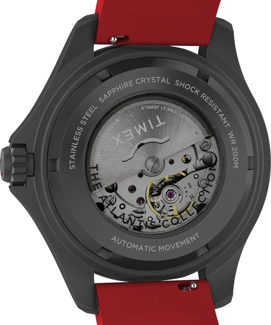 Timex Deep Water Tiburon Automatic Heren Horloge Rood TW2W21000 - Image 3