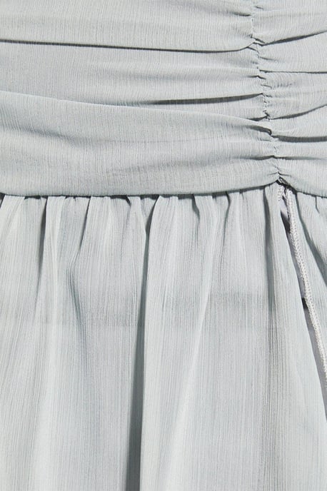 Frill Hem Ruched Mini Skirt