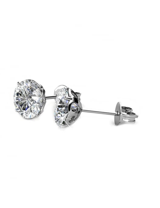 Kristine Earrings - Silver and Crystal - Image 4