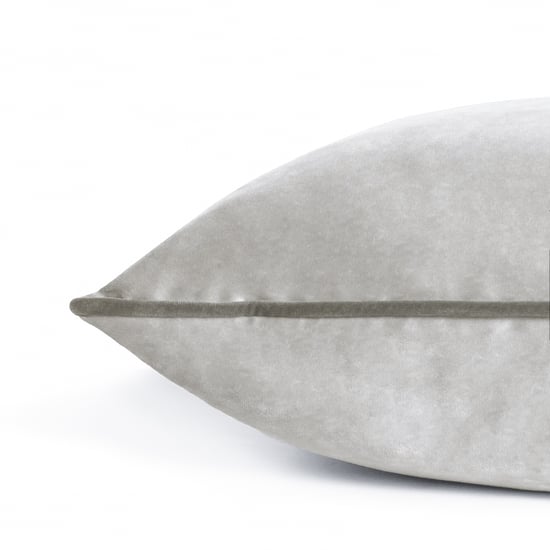 Paoletti Meridian Piped Velvet Feather Filled Cushion