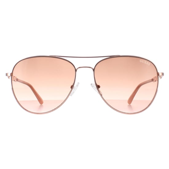 Guess GF6143 28F glanzende roségoudbruine zonnebril met kleurverloop - Image 1