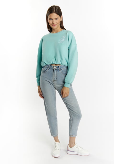 Mymo Cropped sweatshirt Dames aqua - Image 2