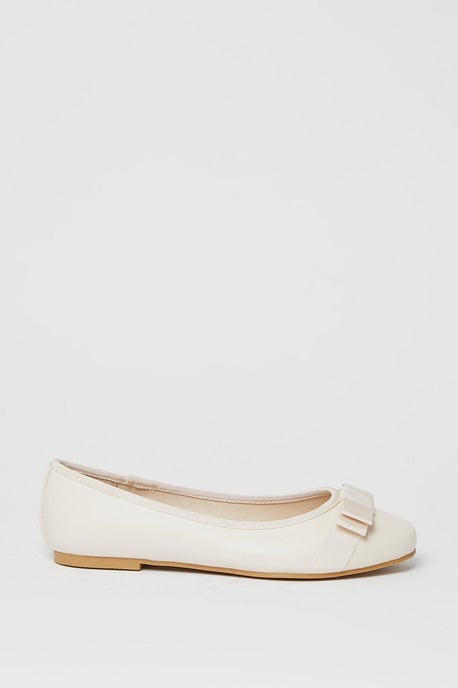 Wide Fit Paris Bow Detail Ballet Pumps - Image 2