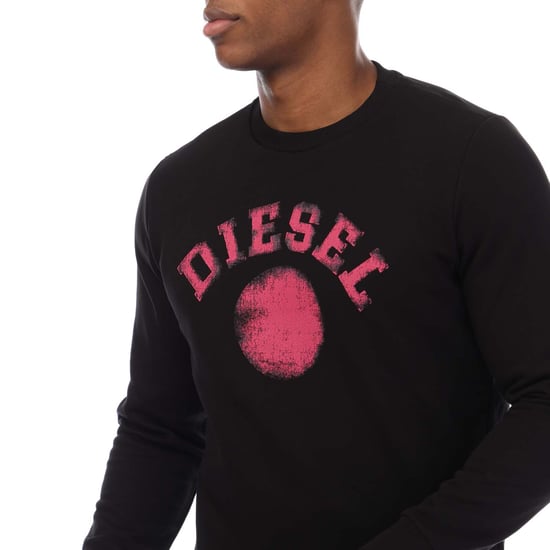 Diesel Faded Dot Logo Svart Tröja - Image 3