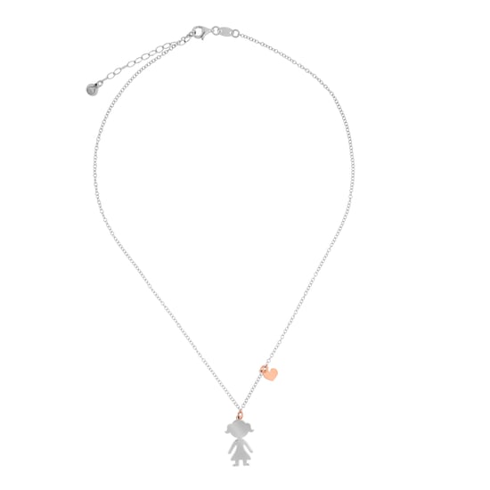 Orphelia 'Lyra' Dames 925 Sterling Zilveren Ketting met Hanger - Zilver/Roos ZK-7390 - Image 1