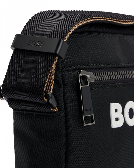 BOSS Orange Catch 3.0 Mens Crossbody Bag with Signature-Stripe Strap - Image 2