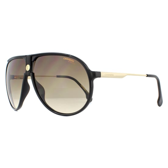 Carrera Aviator Mens Black Brown Gradient Sunglasses