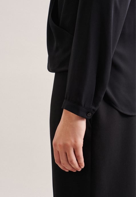 Wraparound Blouse Black - Image 4