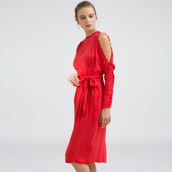 Cold Shoulder Bat sleeves Dress