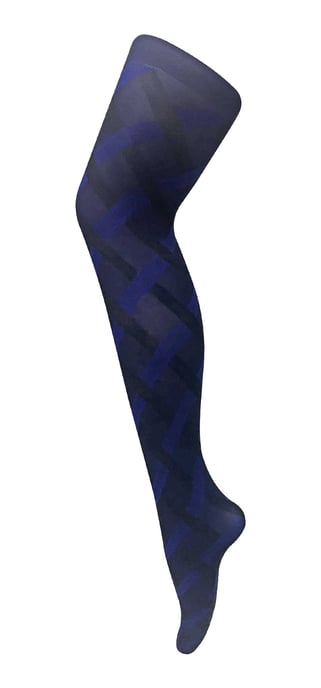 Sock Snob Dames80 denier ondoorzichtig patroon panty's - Kabelblauw - Image 1