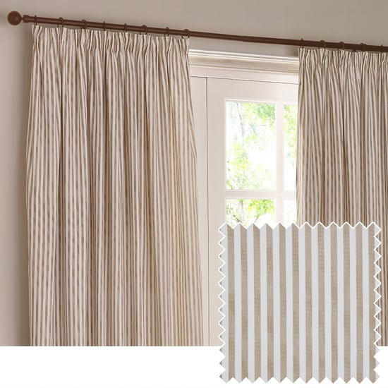 Yard Hebden Striped Cotton Pencil Pleat Curtains - Image 1