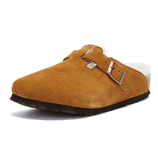 Birkenstock Boston Shearling Mink Slippers - Image 3