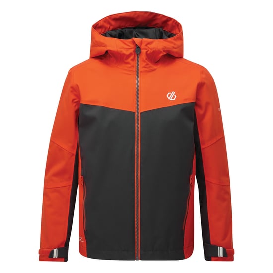 Dare 2B Childrens/Kids In The Lead Waterproof Jacket (Trail Blaze Red/Ebony Grey)