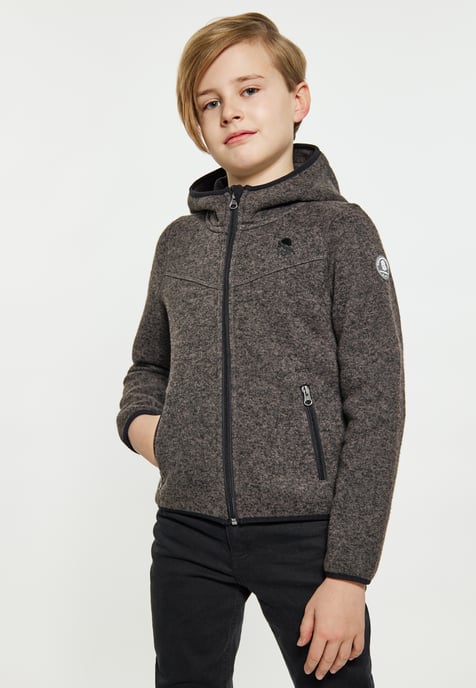 Schmuddelwedda Gebreide fleeceblouse jongens (kinderen) grijs melange - Image 3