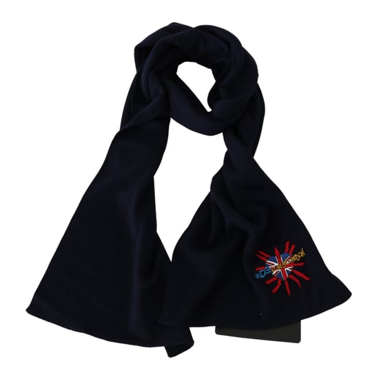 Dolce & Gabbana Herrarnas Blå #DGLovesLondon Wrap Sjal i Ullscarf - Image 3