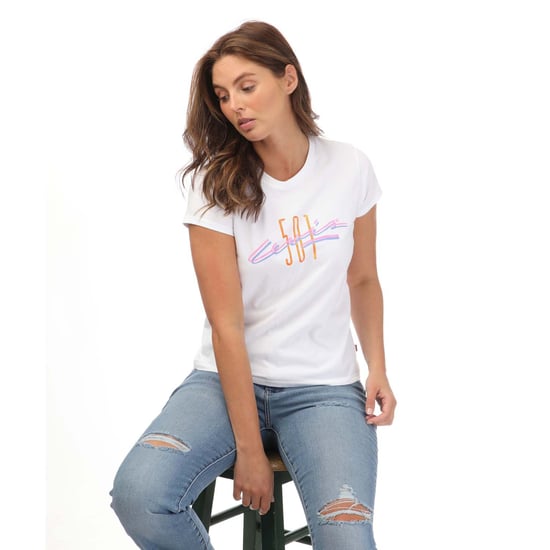 Kvinnors Levis Grafisk Autentisk T-shirt i Vitt - Image 4