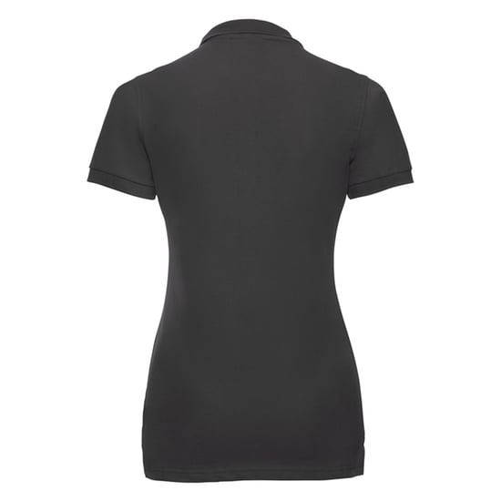 Russell Dames/Dames Stretch Fitted Poloshirt (Zwart) - Image 2
