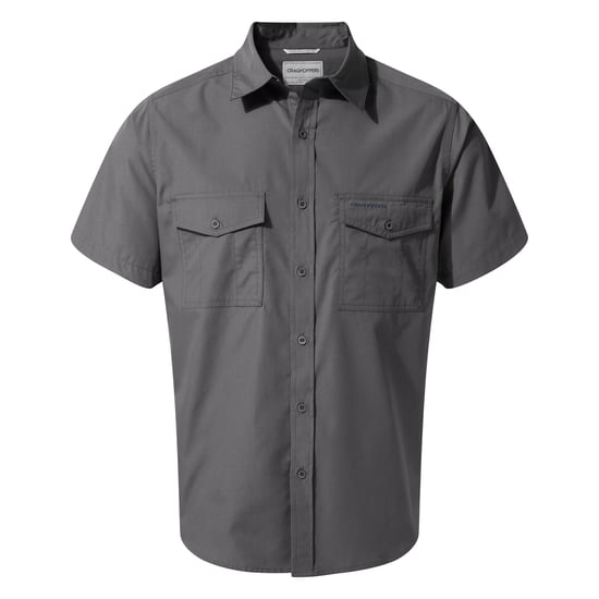 Craghoppers Mens Kiwi Short-Sleeved Shirt (Ombre Blue)