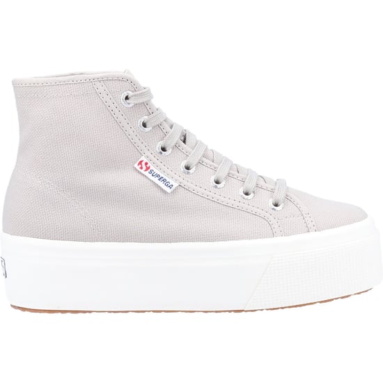 Superga 2708 HI Top Cotton Dameslaarzen Grijs Colomba/Wit Avorio - Image 4