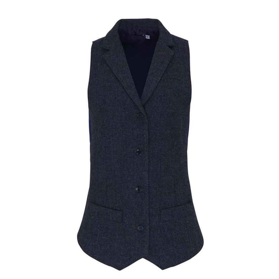 Premier Womens/Ladies Herringbone Waistcoat (Navy) - Image 1