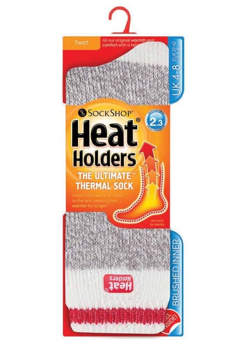 Heat Holders - Mönstrade varma termiska vinterstrumpor för damer 4-8 UK - Image 2