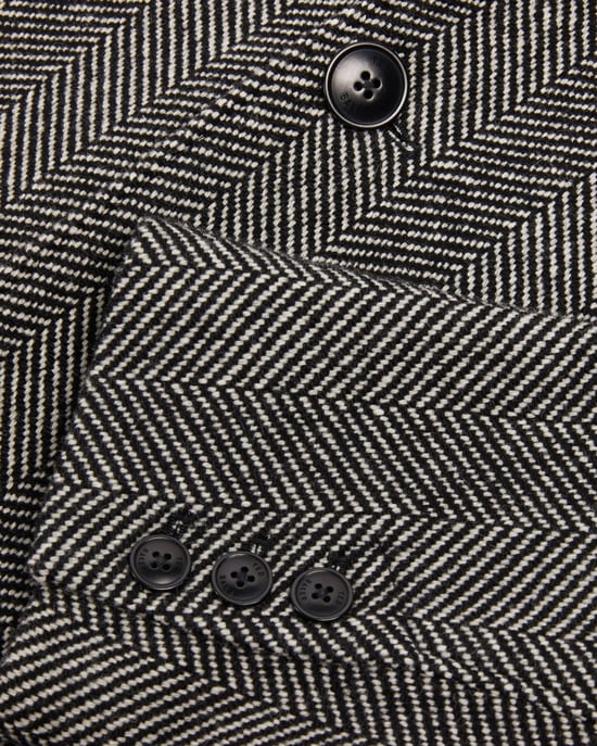 Ted Baker Travers Herringbone Coat, Black