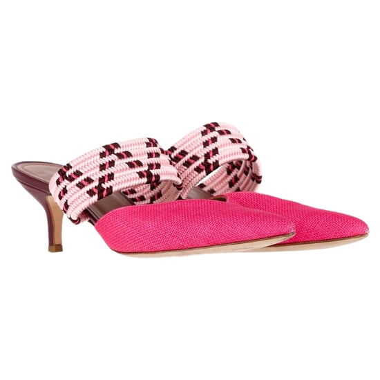 Malone Souliers Woven Maisie Sandals in Pink Raffia - Image 4