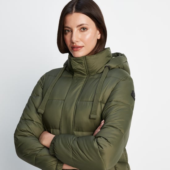 Cautley Womens Long Padded Jacket Khaki