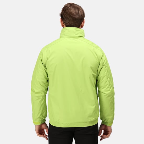 Regatta Mens Dover Waterproof Windproof Jacket (Key Lime/Seal) - Image 3