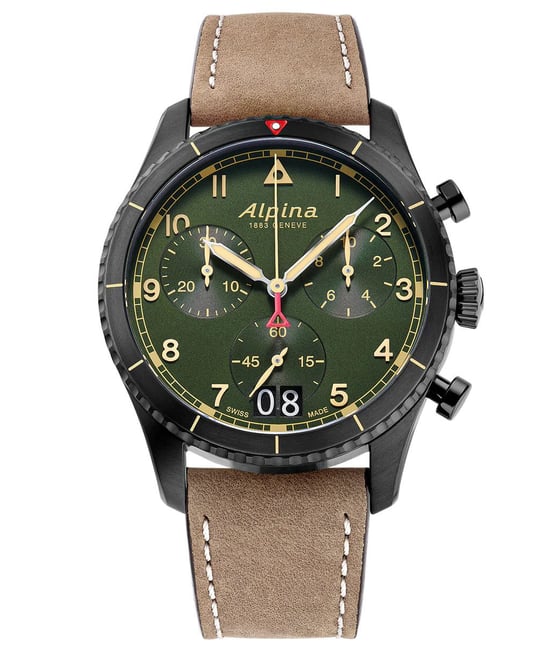 Alpina Startimer Pilot Men's Brown Watch AL-372GR4FBS26