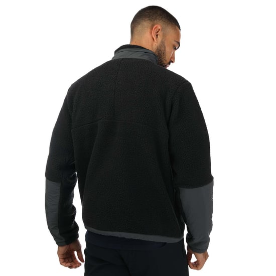 Men's Berghaus Oversized Fleece Half Zip Smock in Black Grey - Image 2