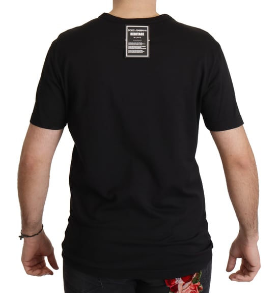 Dolce & Gabbana Zwarte DG Baroque Katoenen Crewneck Heren T-shirt - Image 5