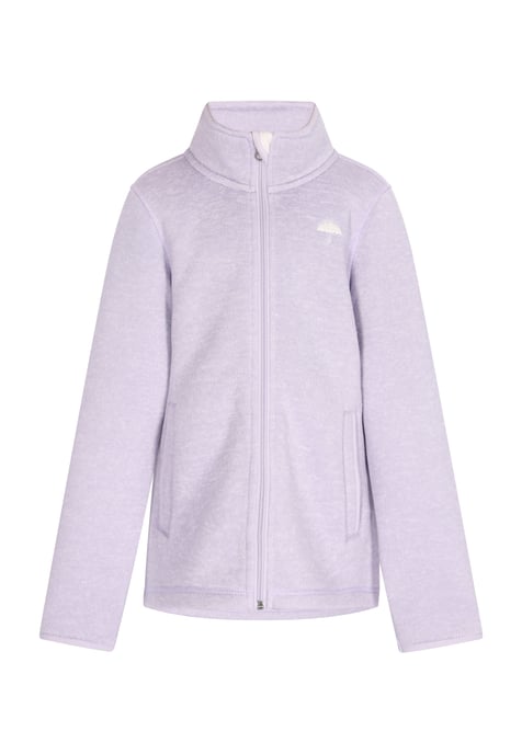 Schmuddelwedda Gebreide fleece jas Meisje Grijsviolet gemêleerd - Image 1