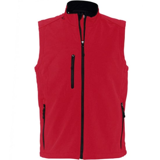 SOLS Mens Rallye Soft Shell Bodywarmer Jacket (Red) - Image 1