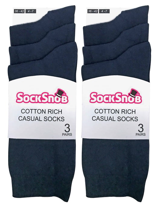 Sock Snob - 6 par enfärgade bomullsstrumpor för damer - Image 2