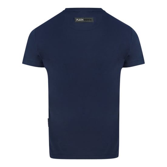 Philipp Plein Sport Block roze logo marineblauw T-shirt - Image 2