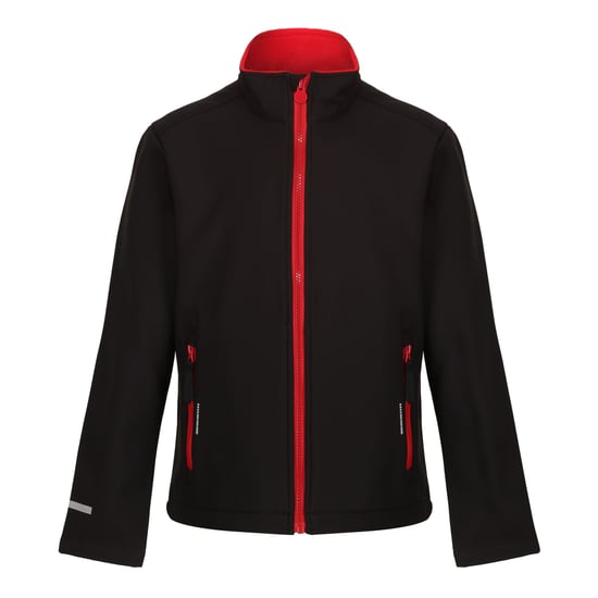 Regatta Childrens/Kids Ablaze 2 Layer Soft Shell Jacket (Black/Classic Red)