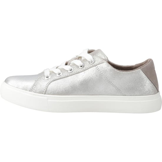 TOMS Kameron Leather Silver Trainers för kvinnor - Image 4