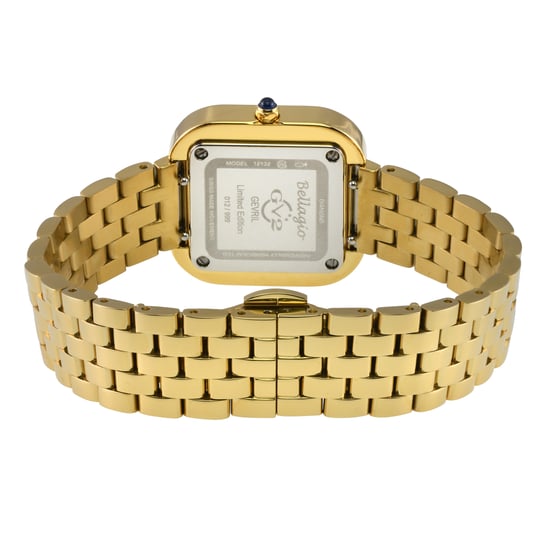 GV2 Bellagio Women's Swiss Made Diamond Watch, Silver-White Dial, IPYG Bracelet