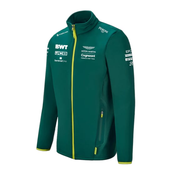 Aston Martin Cognizant F1 Official Team Mens Green Softshell Jacket