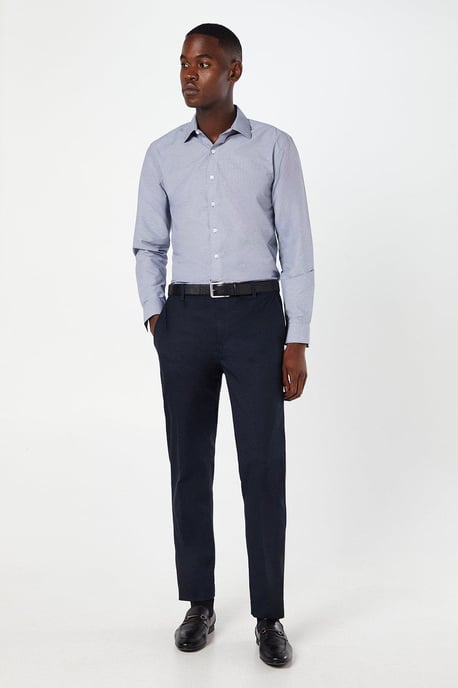 Micro Gingham Check Long Sleeve Shirt