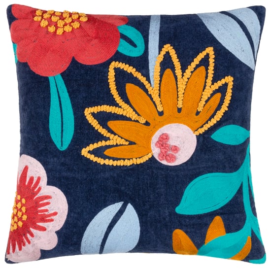 furn. Janey Embroidered Floral Polyester Filled Cushion - Image 1