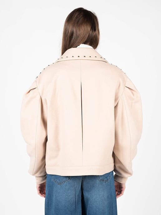 Silvian Heach Jacket Oversize Woman's Beige - Image 4