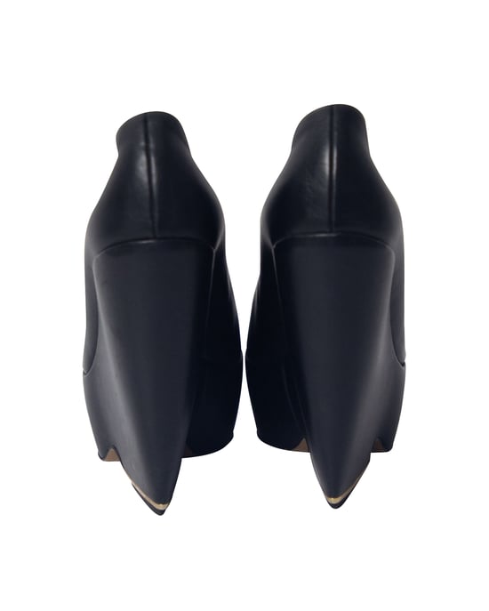 Nicholas Kirkwood Platform Wedge in Black Leather - Image 4
