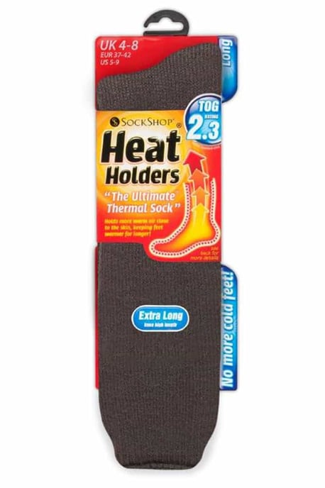 Extra långa termostrumpor i cerise och vin för damer från Heat Holders - Image 2